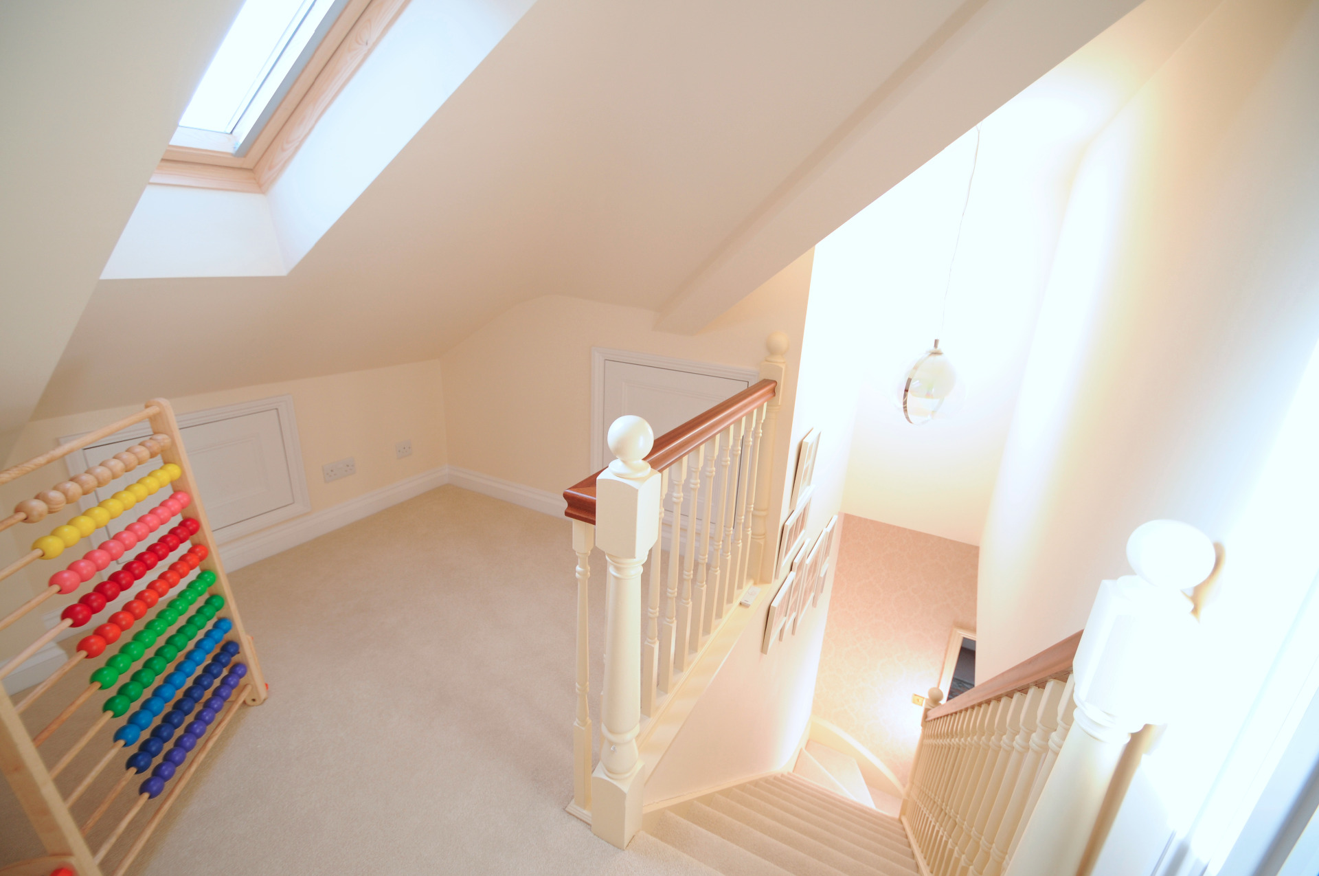Bespoke hand-made staircase in full loft conversion, Berkshire