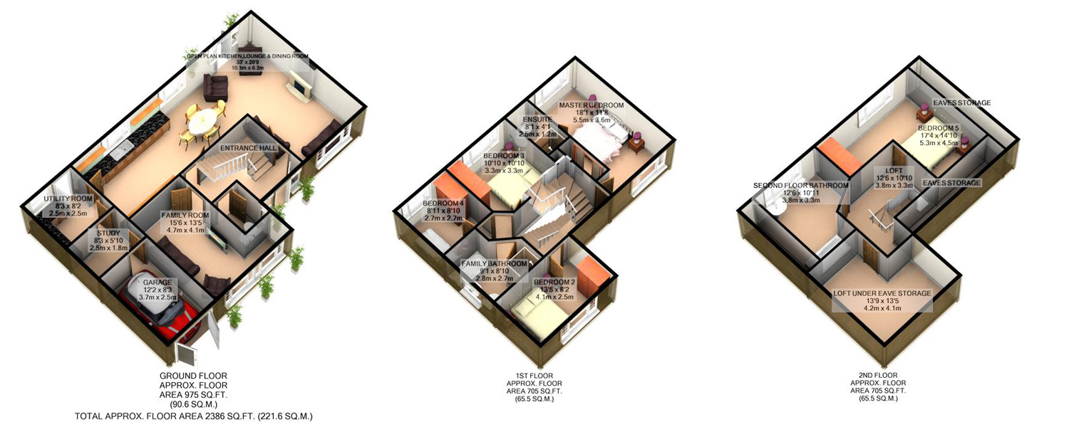 3D floor plan for loft conversion